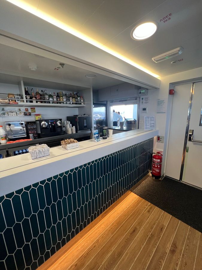 coffee counter for boats ferries and yacht